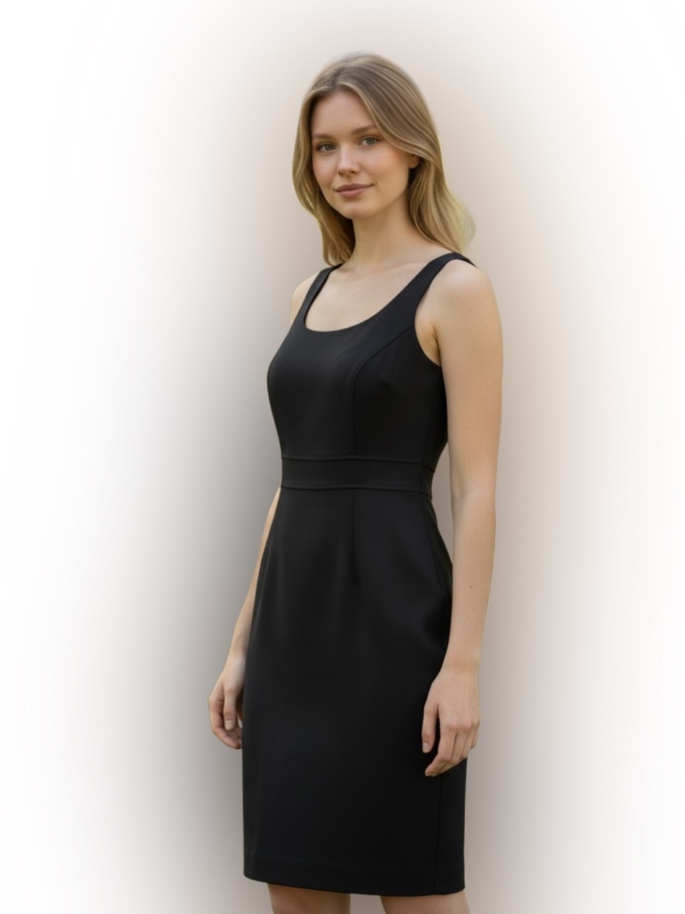 American Living Black Sleeveless Midi Sheath Dress, Size 14, NWT
